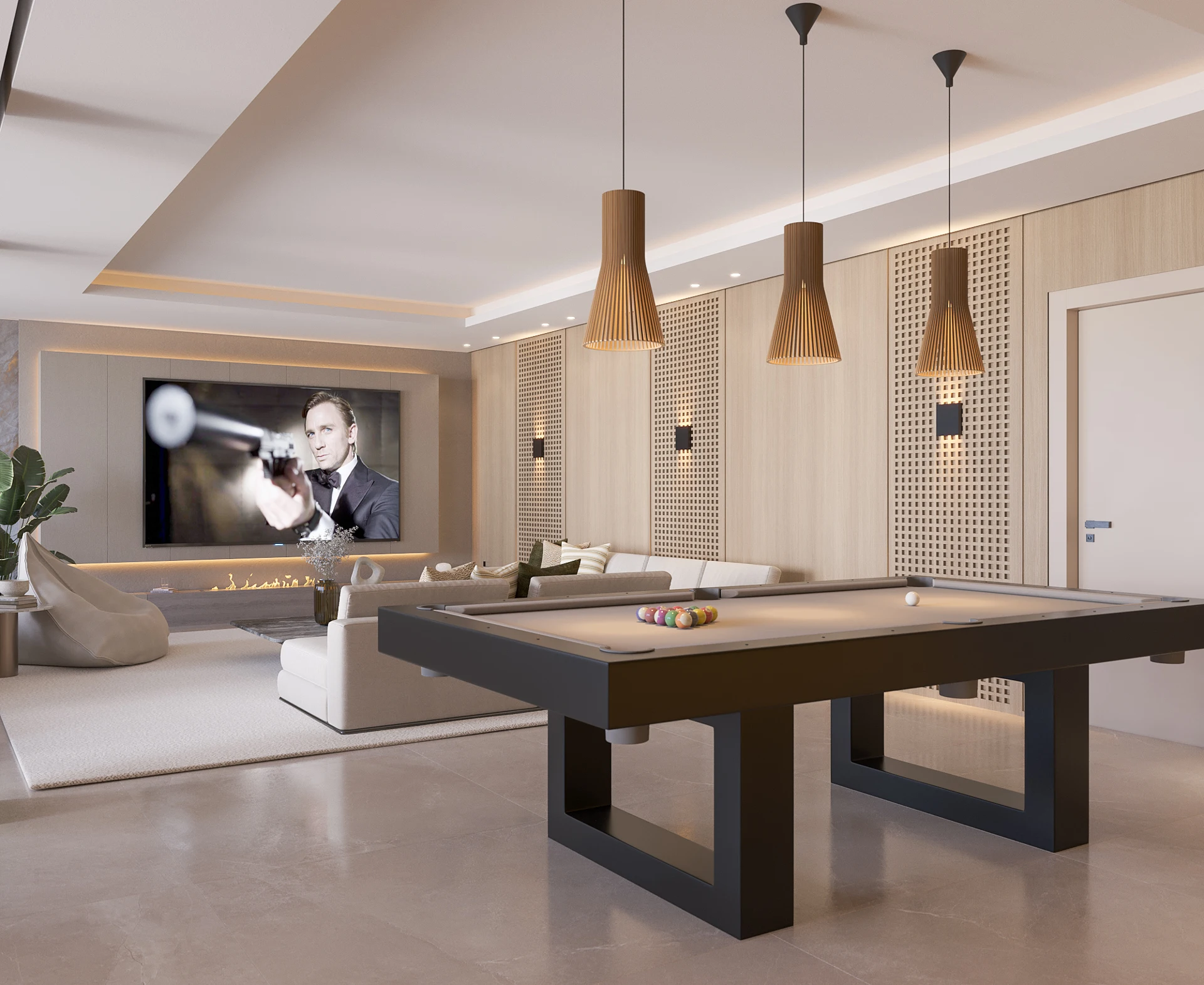 Wizualizacja kina i rozrywki 10, portfolio Marbella Studio
