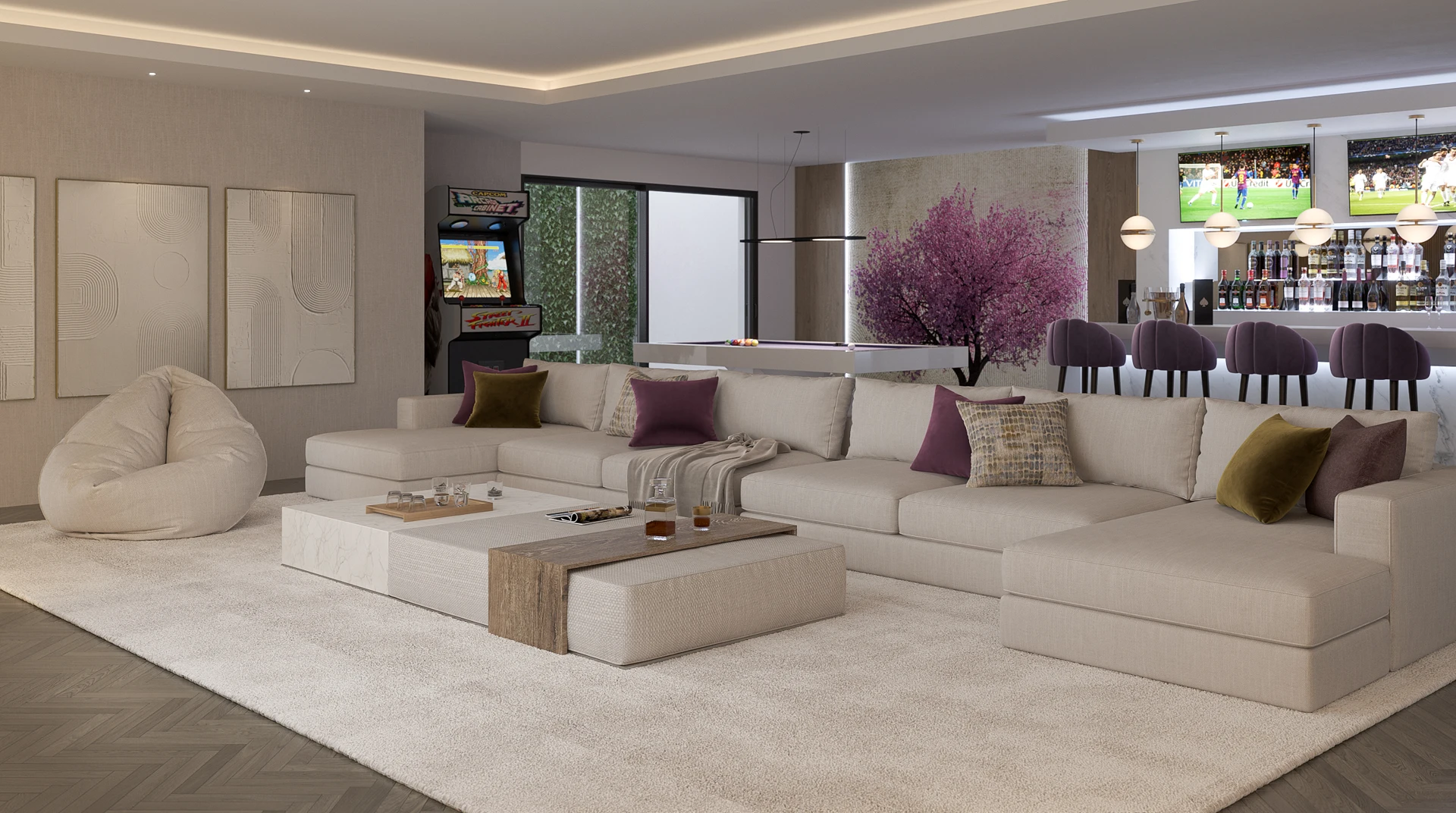Wizualizacja kina i rozrywki 19, portfolio Marbella Studio