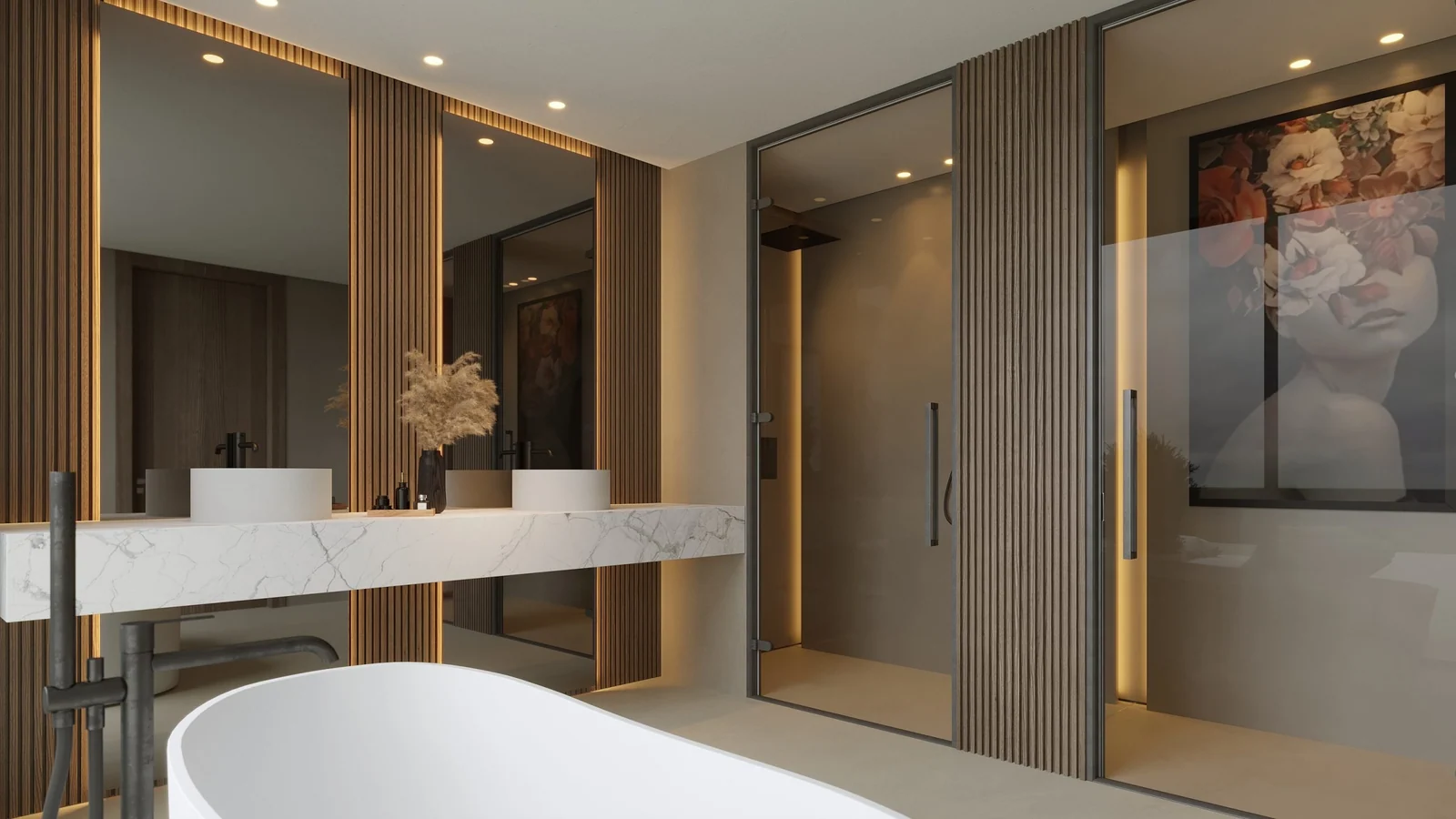 Interior y visualización arquitectónica del portfolio de Marbella Studio