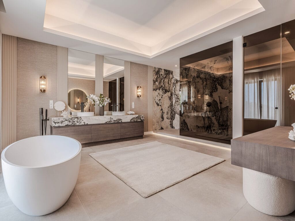 Bathroom design at Casa Calista in El Madroñal by Amura Interiors